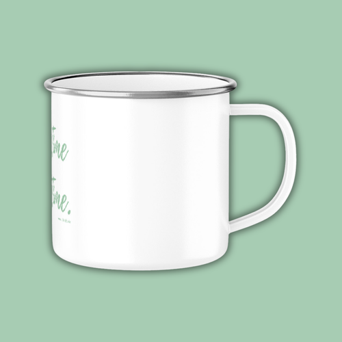 Emaille Tasse-Tea Time/Me Time