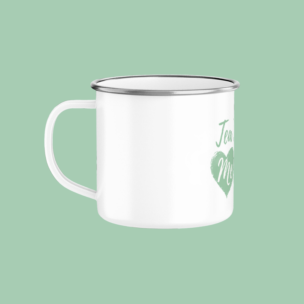 Emaille Tasse-Tea Time/Me Time