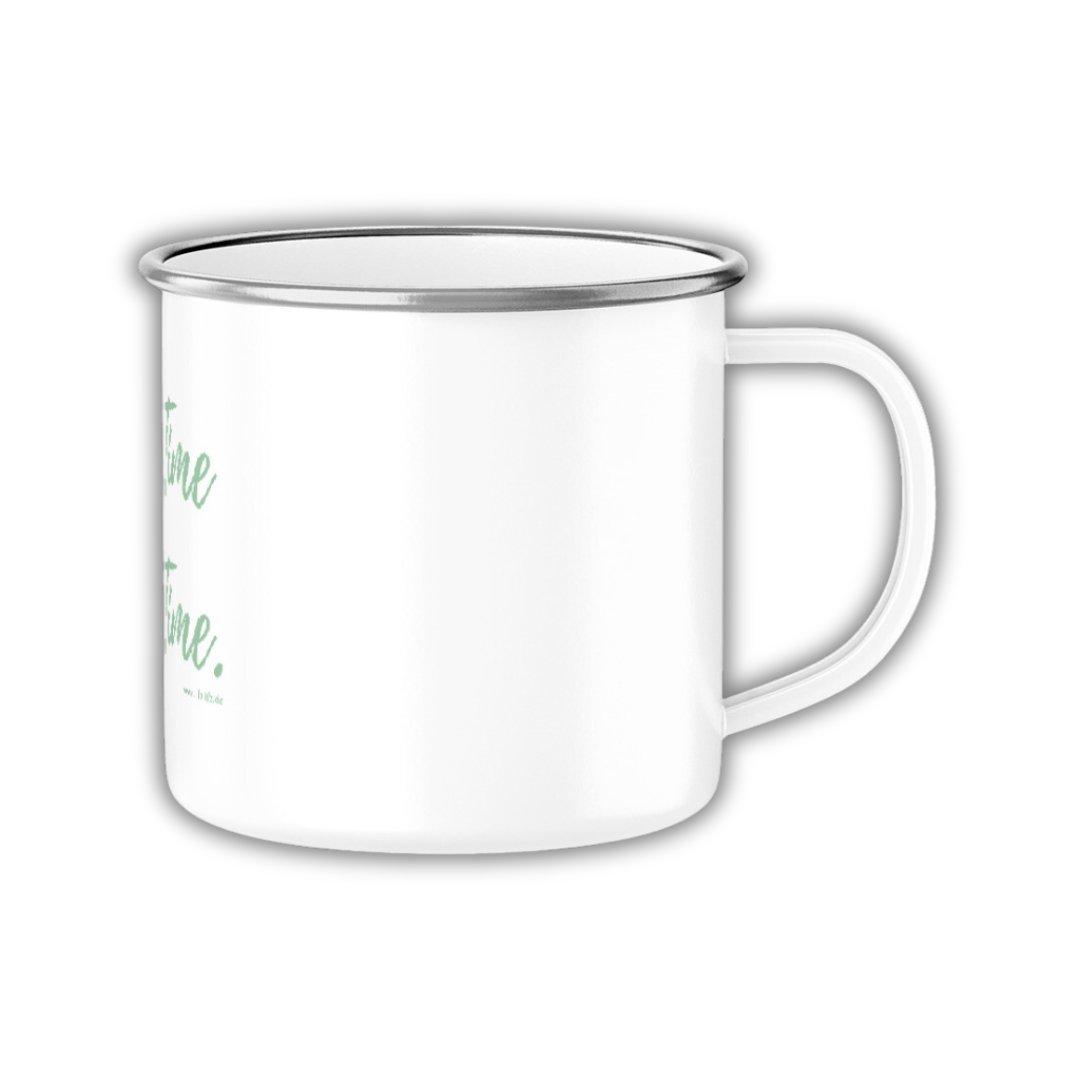 Emaille Tasse-Tea Time/Me Time