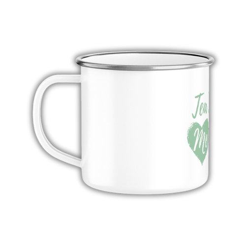 Emaille Tasse-Tea Time/Me Time